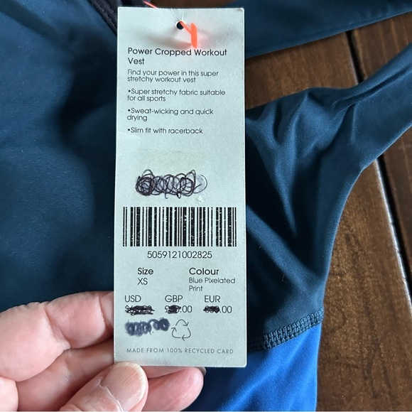 Sweaty Betty Power Workout Tank Vest. Size XS. - Picture 5 of 10